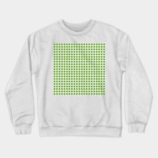 Green Polka Dots on White Background Crewneck Sweatshirt